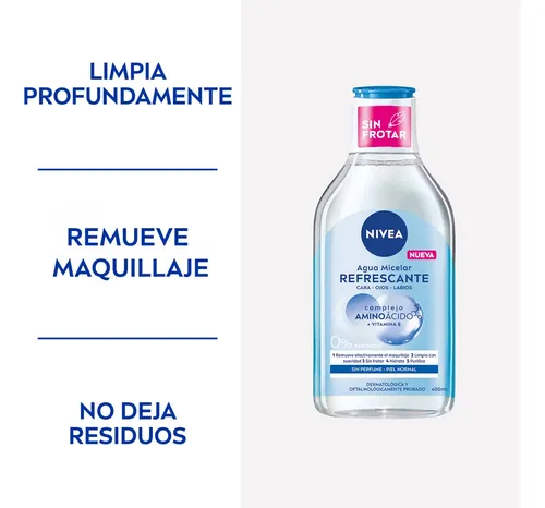 Nivea Facial Agua Micelar Micellair Skin Breathe O2 De 400ml