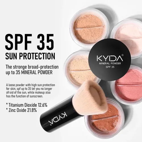 Kyda Base De Maquillaje Mineral En Polvo, Spf 35,