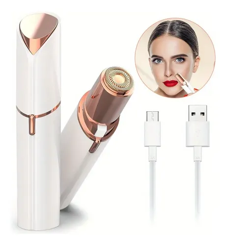 Depiladora Eléctrica Facial Recargable Por Usb Blanco Ggdd