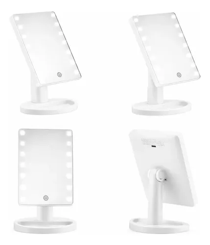 Espejo Con Luz Led Rectangular Maquillaje Cosmetica