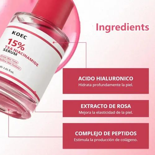 Serum Facial 15% Txa + Niacinamida Unifica Tono Koec Todo Tipo De Piel Día/noche