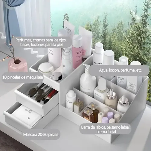 Organizador Maquillaje Cremas Escritorio Oficina Cajones