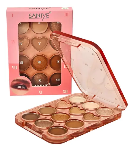 Paleta De 12 Sombras Para Ojos Color Saniye Make Up