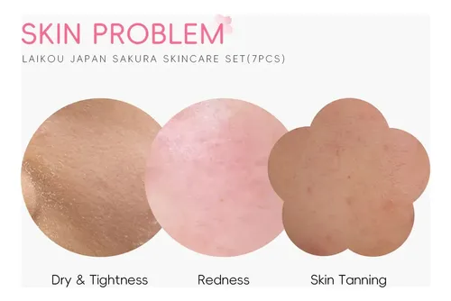 Ee Set De Cuidado Facial Laikou Sakura 7pzs Hidratación Cc