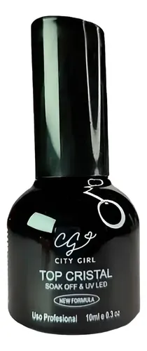 Top Coat Cristal City Girl 10ml Uv/led Brillo Intenso Profes