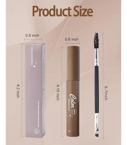 Gel Tintado Para Cejas Impermeable Marrón Oscuro