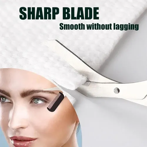 Tijeras Para Cejas Con Peine, Tijeras De Recortar Cejas