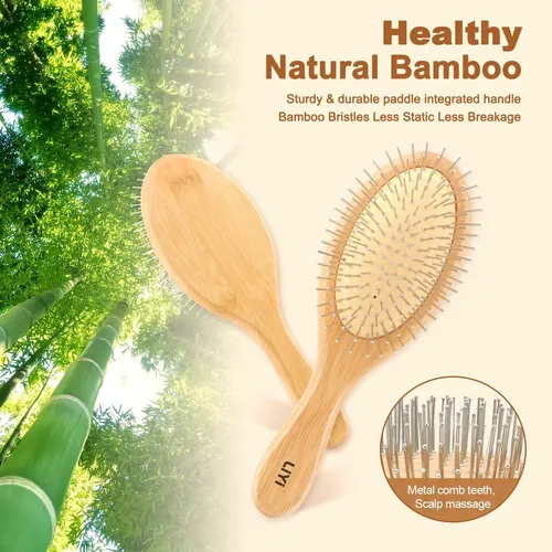 Cepillo De Pelo Liyi Bamboo Para El Crecimiento Del Cabello