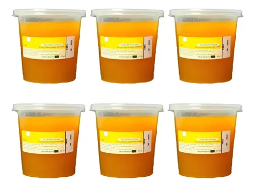 6 Potes De Jalea Depilatoria Sistema Cera Descartable 800gr