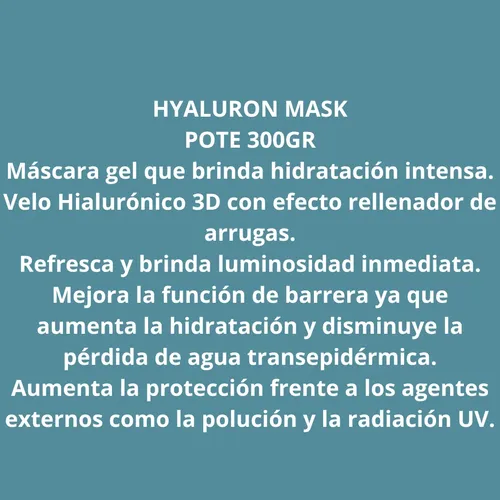Mascarilla Antiage Humectante Acido Hialuronico Idraet Pote