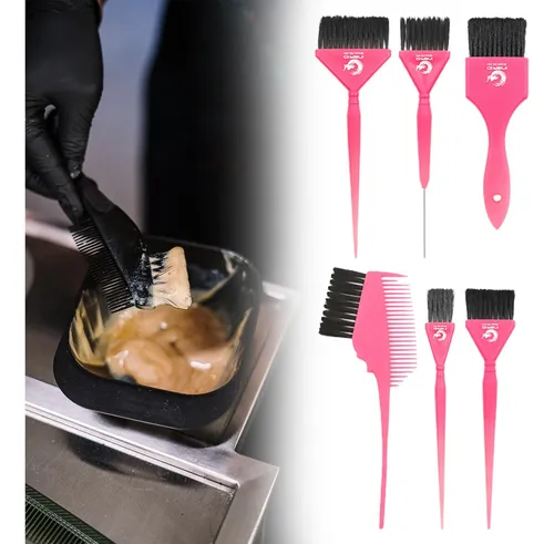 Juego De Brochas De Color Para Tinte De Cabello, 6 Uds., Kit