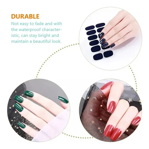 60 Hojas De Pegatinas Para Uñas Con Envoltura Completa