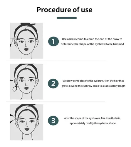 Tijeras Para Cejas Con Peine, Tijeras De Recortar Cejas