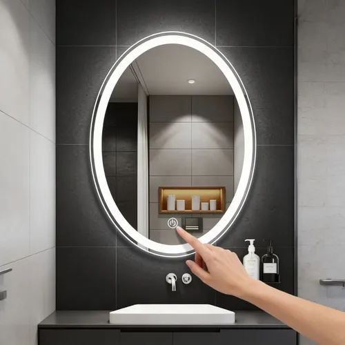 Espejo Con Luz Led Touch Tactil 50 X 70 Ovalado Cuantoarte
