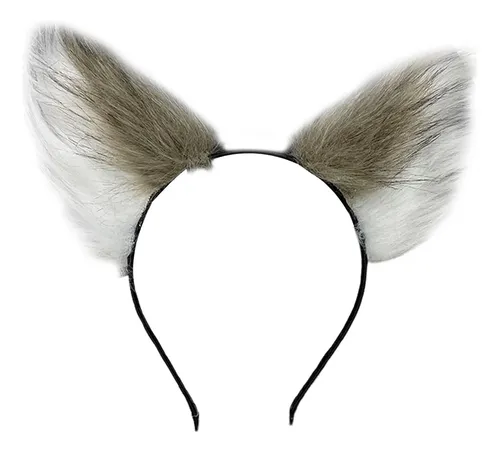 Animal Peludo Gato Zorro Oreja Pelo Aro Moda Café Con Leche