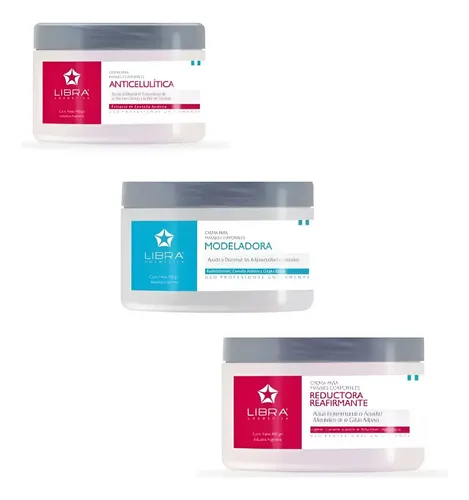 Kit Cremas Reductora +anticelulitis+ Modeladora 500 Gr Libra