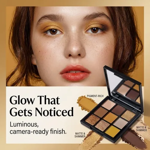 Paleta De Sombras 9 Colores Fynla Sunset Glow