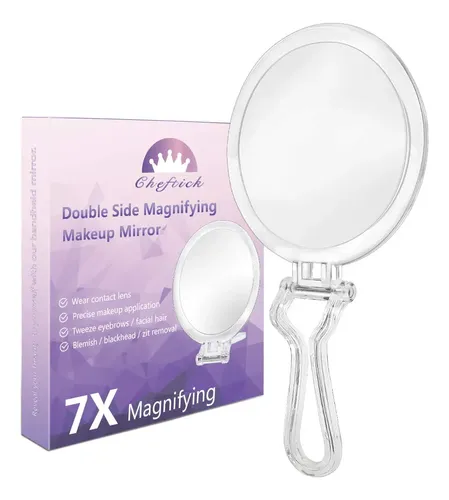 Espejo De Maquillaje Cheftick Doble Faz Con Aumento 1x Y 7x