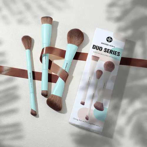 Set Eigshow, 3 Brochas Duales, Para Base, Polvo Y Contorno
