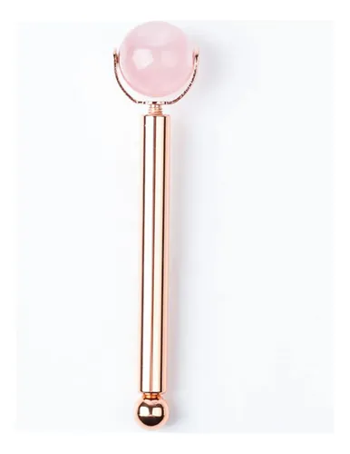 Rodillo De Jade Rosa Para Masaje Facial Y Cuidado Piel