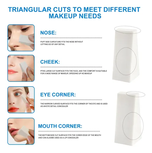 Esponjas Cosméticas Triangulares Lilac Paquete De 120 Unidad