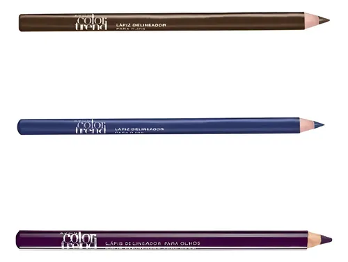 Delineador Ojos Marron Azul Violeta Setx3 Avon Color Trend