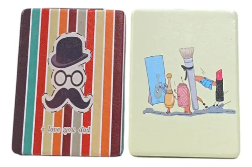 Espejo Doble Con Aumento De Cartera/bolsillo Portátil X2 Uni Marco Beige