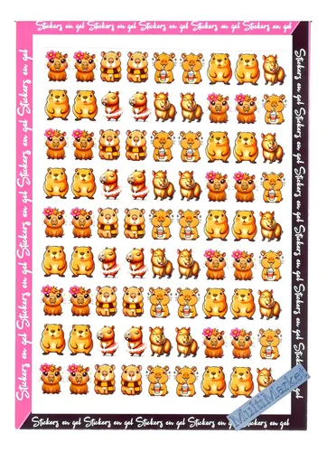 Stickers En Gel P/decorar Uñas – Motivos Infantiles