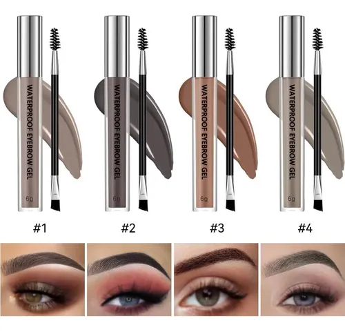 Gel Para Cejas Impermeable Sokgo 0.2 Oz Castaña