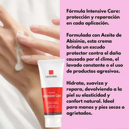 Crema De Manos Lidherma Intensive Care Reparadora Piel Seca