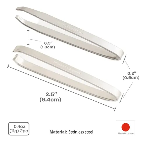 Pinzas Para Cejas [hechas En Japón] Set De 2 Piezas, Pinzas