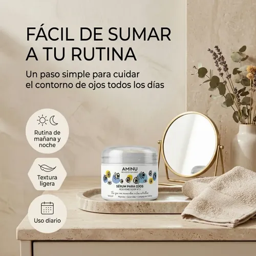 Contorno De Ojos Aminu Antiojeras Bolsas Cansancio 100ml 2×1