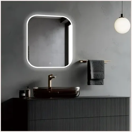 Espejo Rectangular Smart Led Touch Luz Fria Colgar Baño