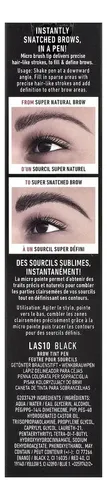 Nyx Lift & Snatch! Delineador De Cejas Líquido Ultra Fino Color Negro