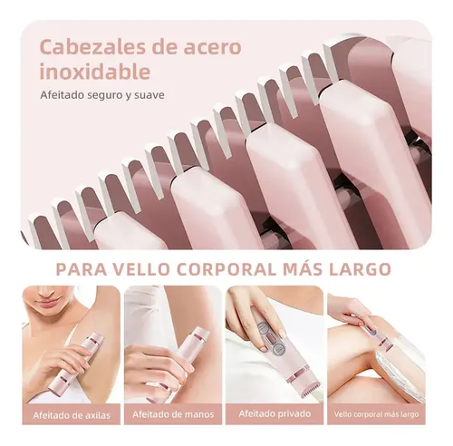 Depiladora De Bikini Para Mujer Electrica Doble Cabeza 6in1,