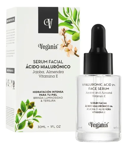 Serum Facial Ácido Hialurónico 2% Vitamina E 30ml Veganis