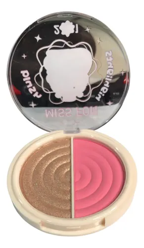Rubor Y Iluminador En Polvo Compacto 2en1 Capibara X3 Unidad