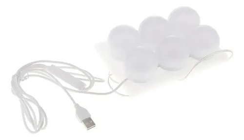 Kit De Luz Para Espejo De Baño, 6 Lámparas 45x45x49mm