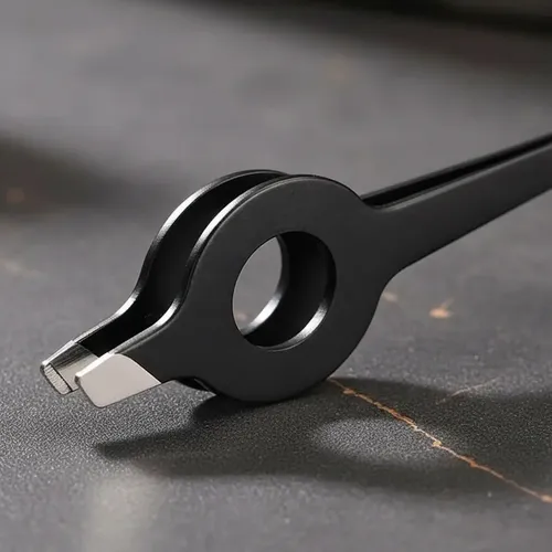 Pinza Inclinada Precisión Profesional Para Cejas Color Negro