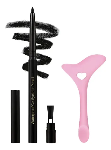 Lápiz De Eyeliner Negro Retráctil Sumeitang Con Plantilla