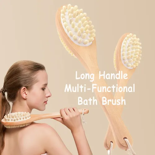 Cepillo Exfoliante Boan Seco Con Mango Largo