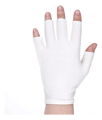 Guantes Blancos Sin Dedos Algodón Para Manos Secas Y Eczema