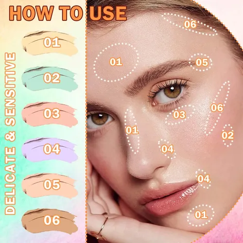 Paleta De Maquillaje De Contorno Corrector De 6