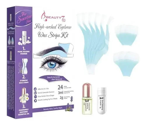 Kit De Tiras De Cera Para Cejas Beauty7 Sensitive High Arche