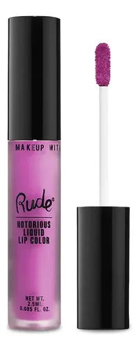 Labial Líquido Rude Cosmetics Notorious Rich Larga Duración Tono Evil Deed Acabado Mate