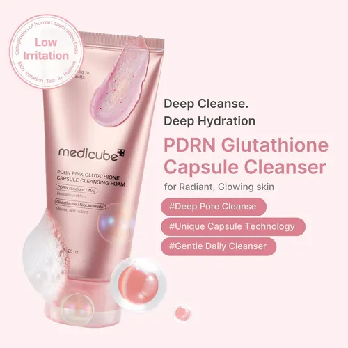 Medicube Pdrn Pink Glutathione Capsule Foam Cleanser Limpiad
