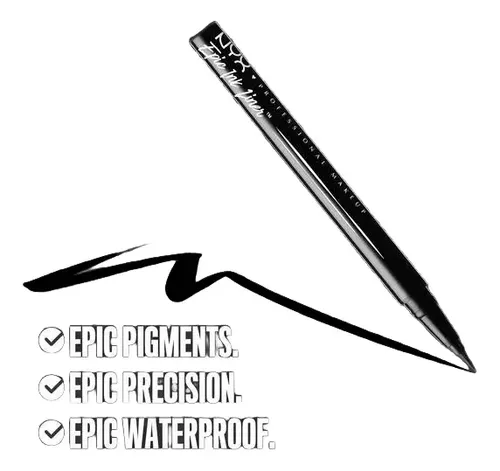 Delineador Líquido De Ojos Epic Ink Matte Nyx Black Negro01