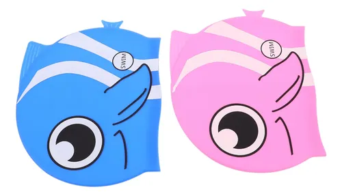 ` Gorro De Natación De Silicona For Niños, 2 Unidades: U