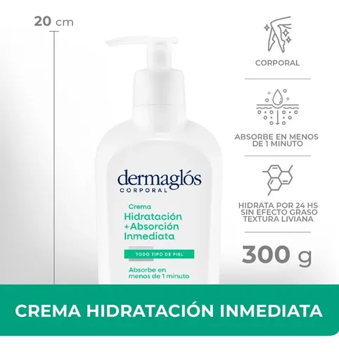 Dermaglós Corporal Hidratación Inmediata Hidratante 300ml