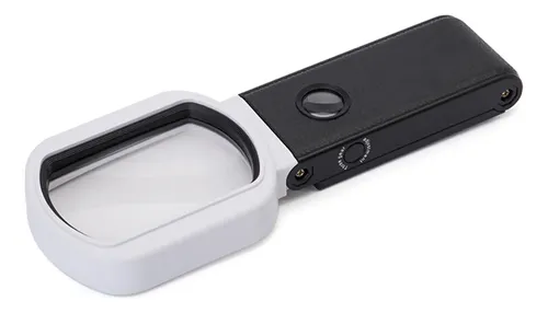 Lupa De Mano Aumento 10x/25x Plegable Con Luz Led Uv &su